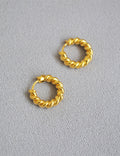 Dough Twist Hoop Earrings - DippedShop Wholesale - #8195