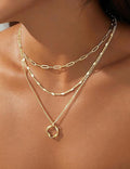 Fashion Bow Knot Gold Plated Chain Necklace 6W6JNC403L