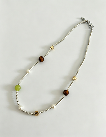 Handmade Pearl Beaded Chain Adjustable Necklace 6W6JNC408L