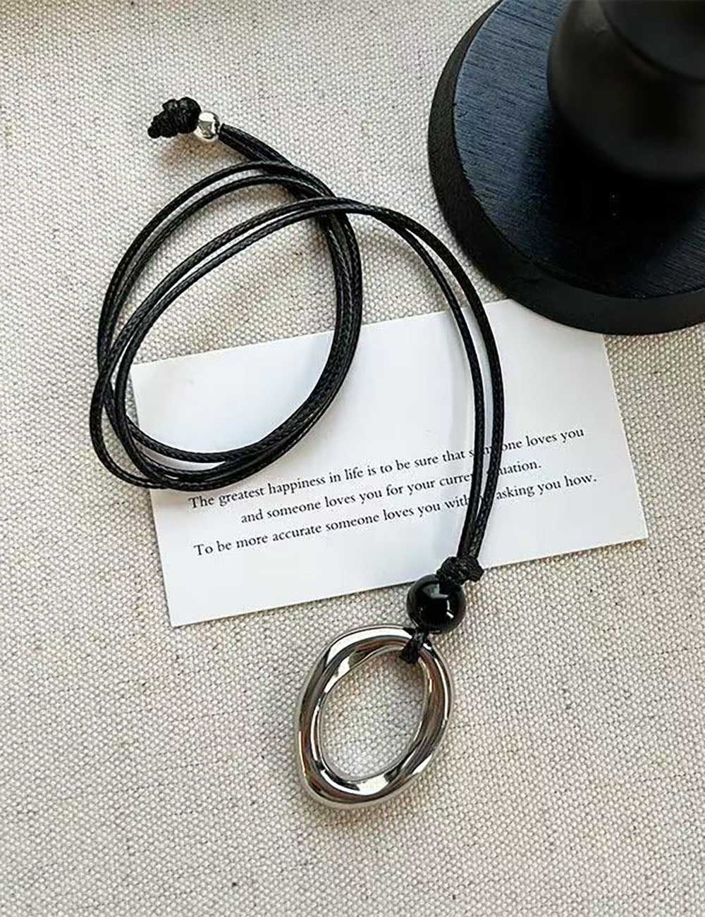 Irregular Circle Pendant Necklace - DippedShop Wholesale - #4739