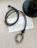 Casual Irregular Circle Pendant Statement Necklace 6W6JNC409L