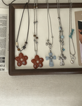 Boho Style Corss Flower Pendant Chain Necklace 6W6JNC416L