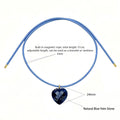 Minimalist Color Contrast Heart Pendant Magnetic Necklace 6W6JNC419L
