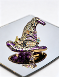 Magical Halloween Witch Star Hat Brooch 6W6JPB54