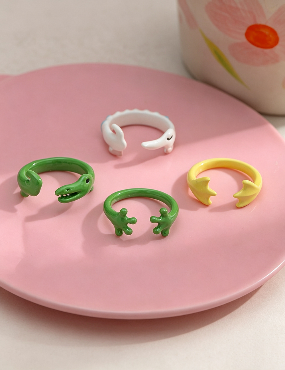 Enamel Crocodile Ring - DippedShop Wholesale - #1347