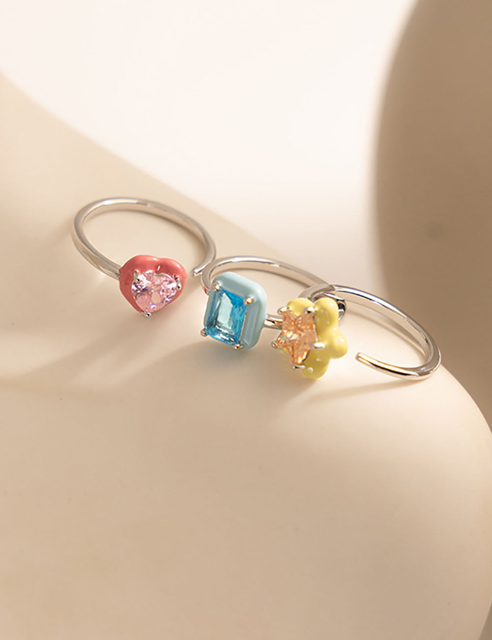 Cubic Zirconia Open Ring - DippedShop Wholesale - #4051