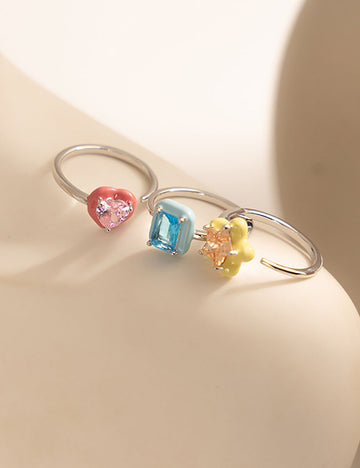 Cubic Zirconia Open Ring - DippedShop Wholesale - #4051