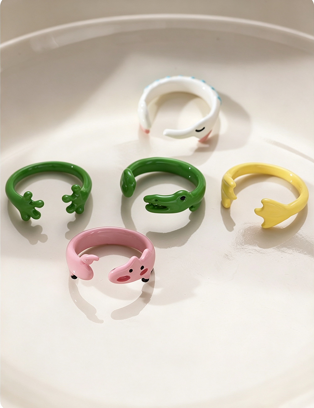 Piglet Enamel Open Ring - DippedShop Wholesale - #9827