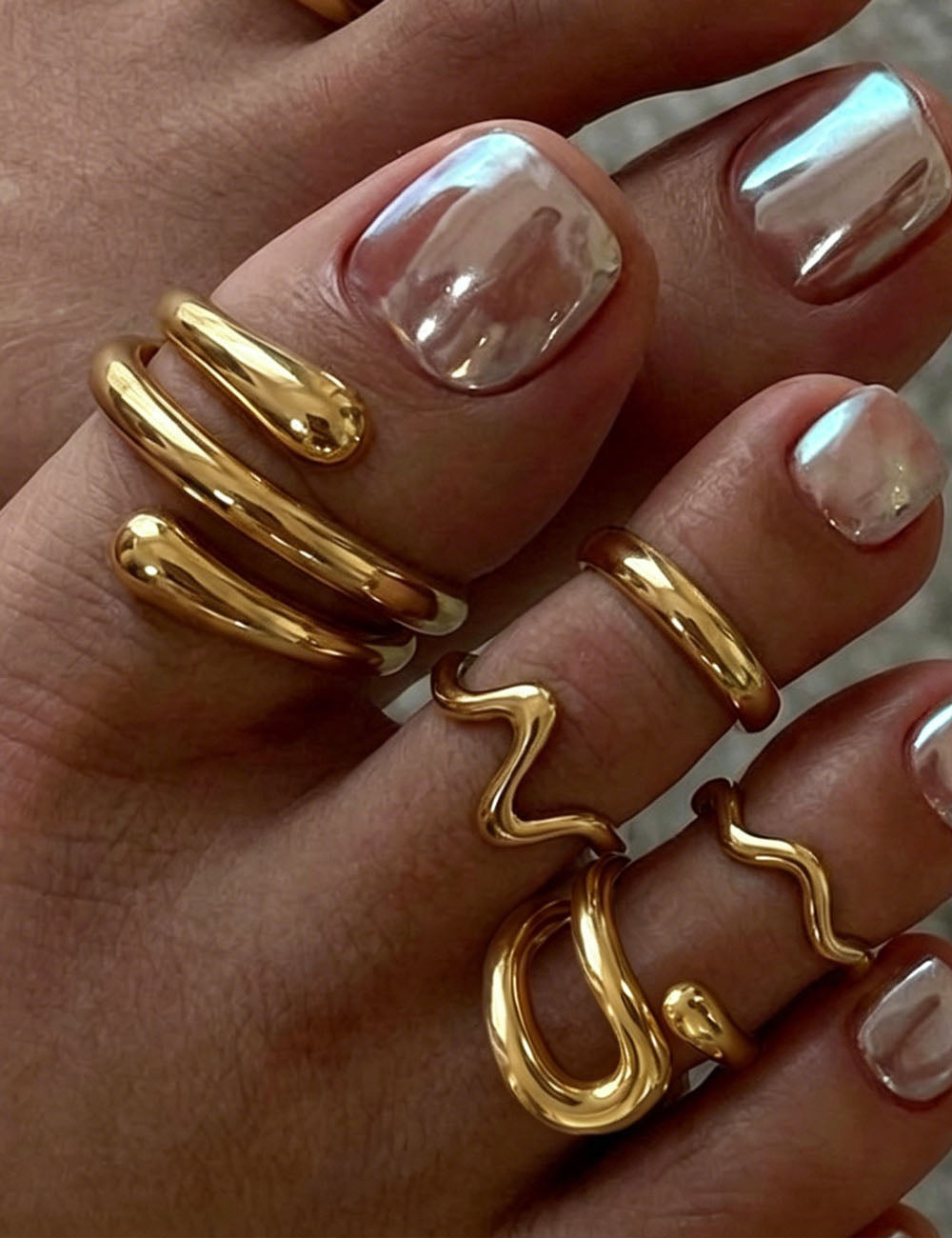 Minimalist Irregular Toe Ring - DippedShop Wholesale - #1571