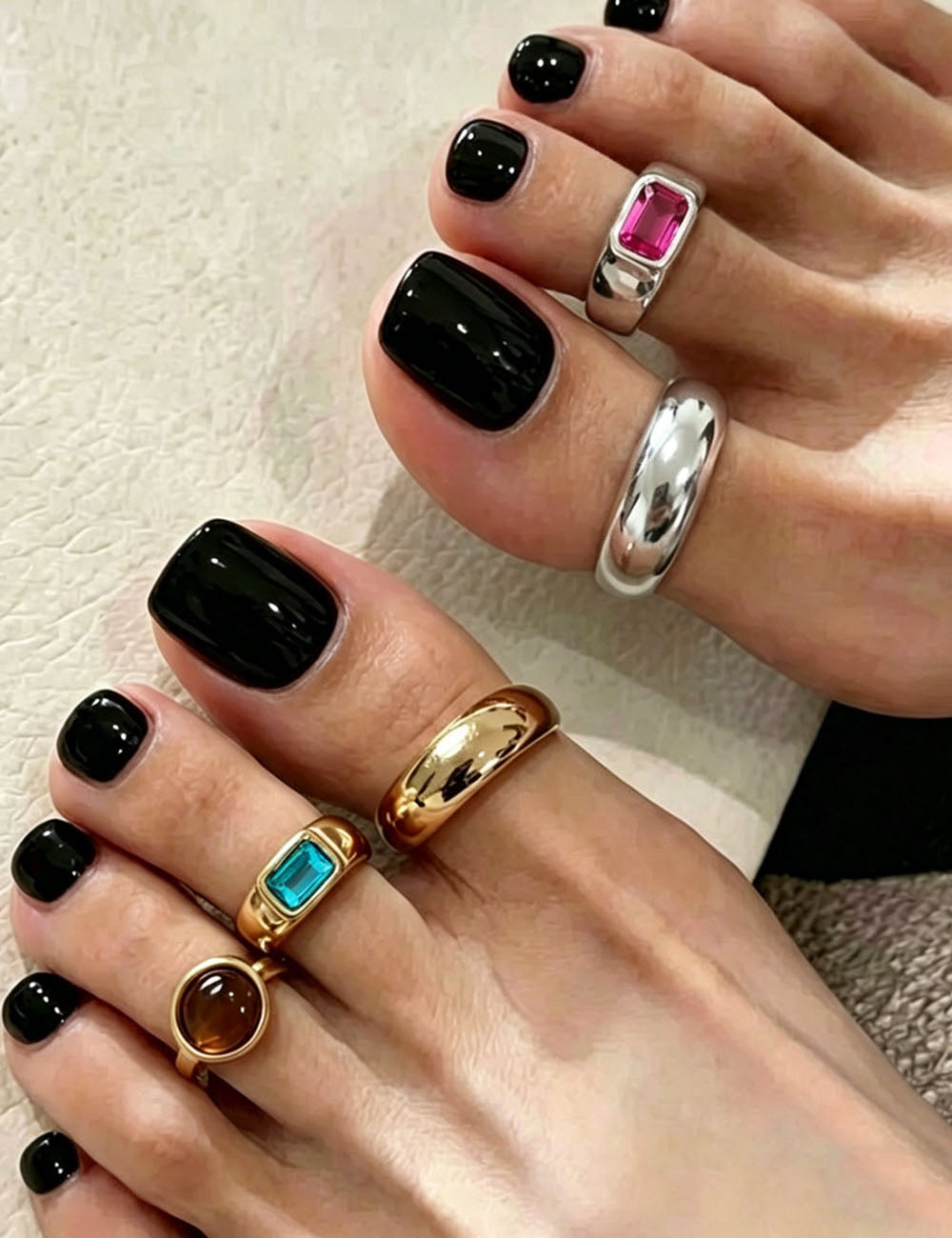 Geometric Diamonds Toe Ring - DippedShop Wholesale - #7139
