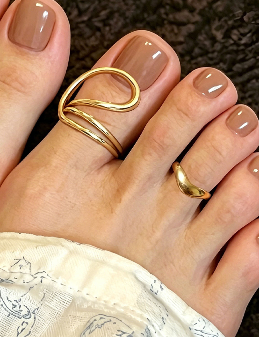 Geometric Twisted Toe Ring - DippedShop Wholesale - #1667