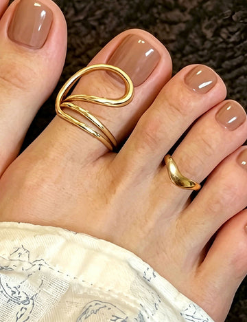 Geometric Twisted Toe Ring - DippedShop Wholesale - #1667