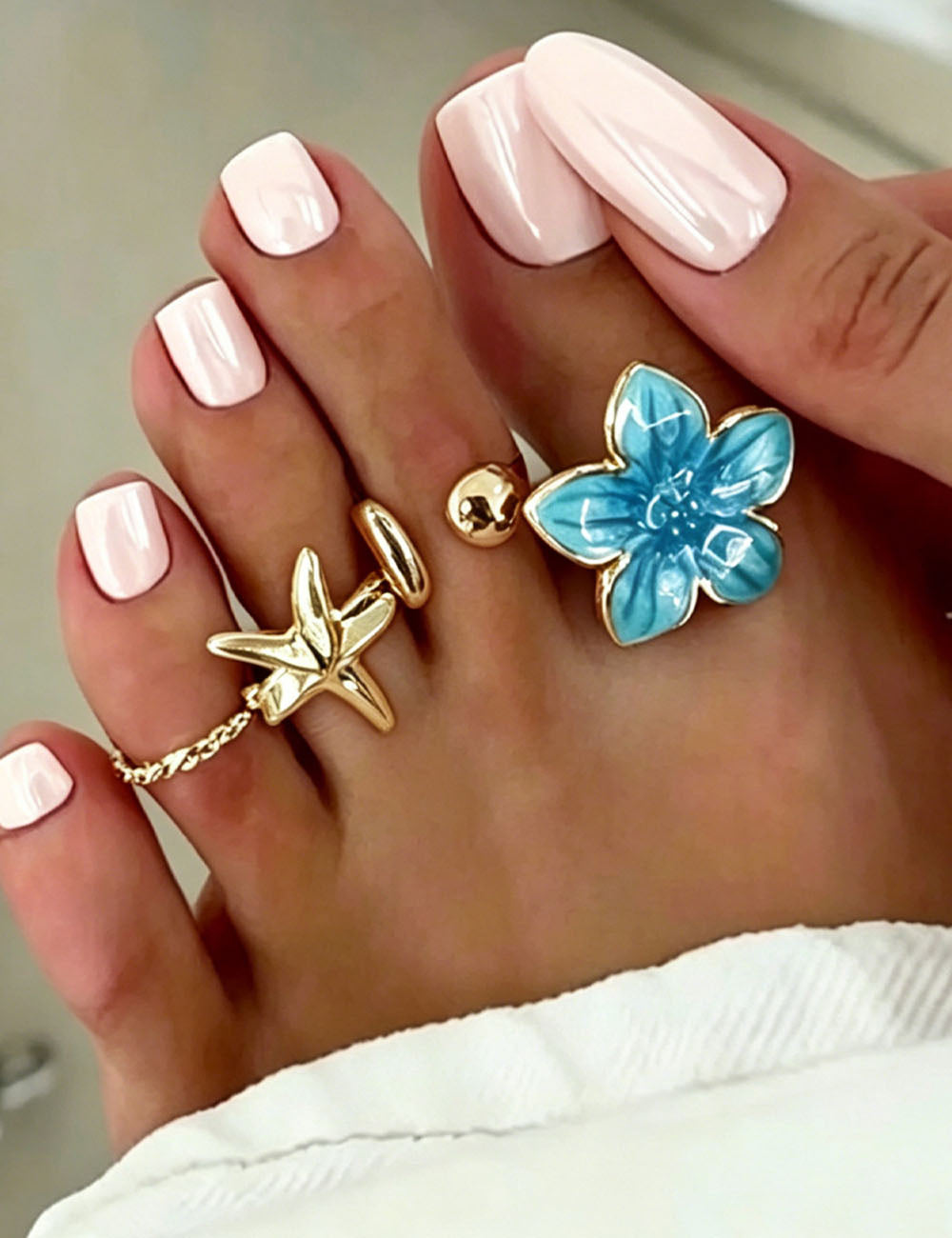 Floral Toe Ring Set - DippedShop Wholesale - #1379