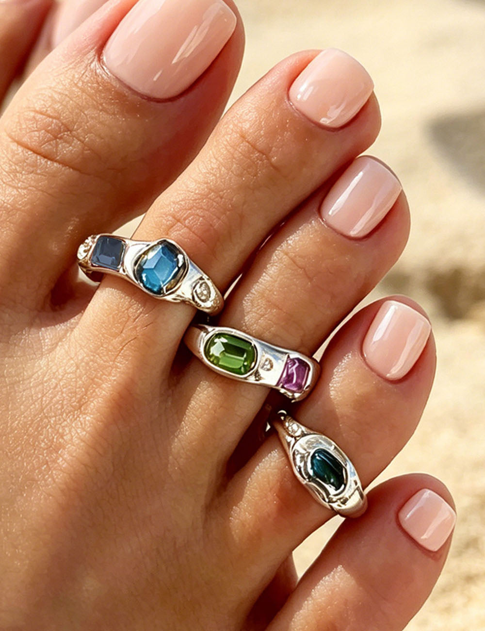 Diamond Open Toe Ring - DippedShop Wholesale - #5011