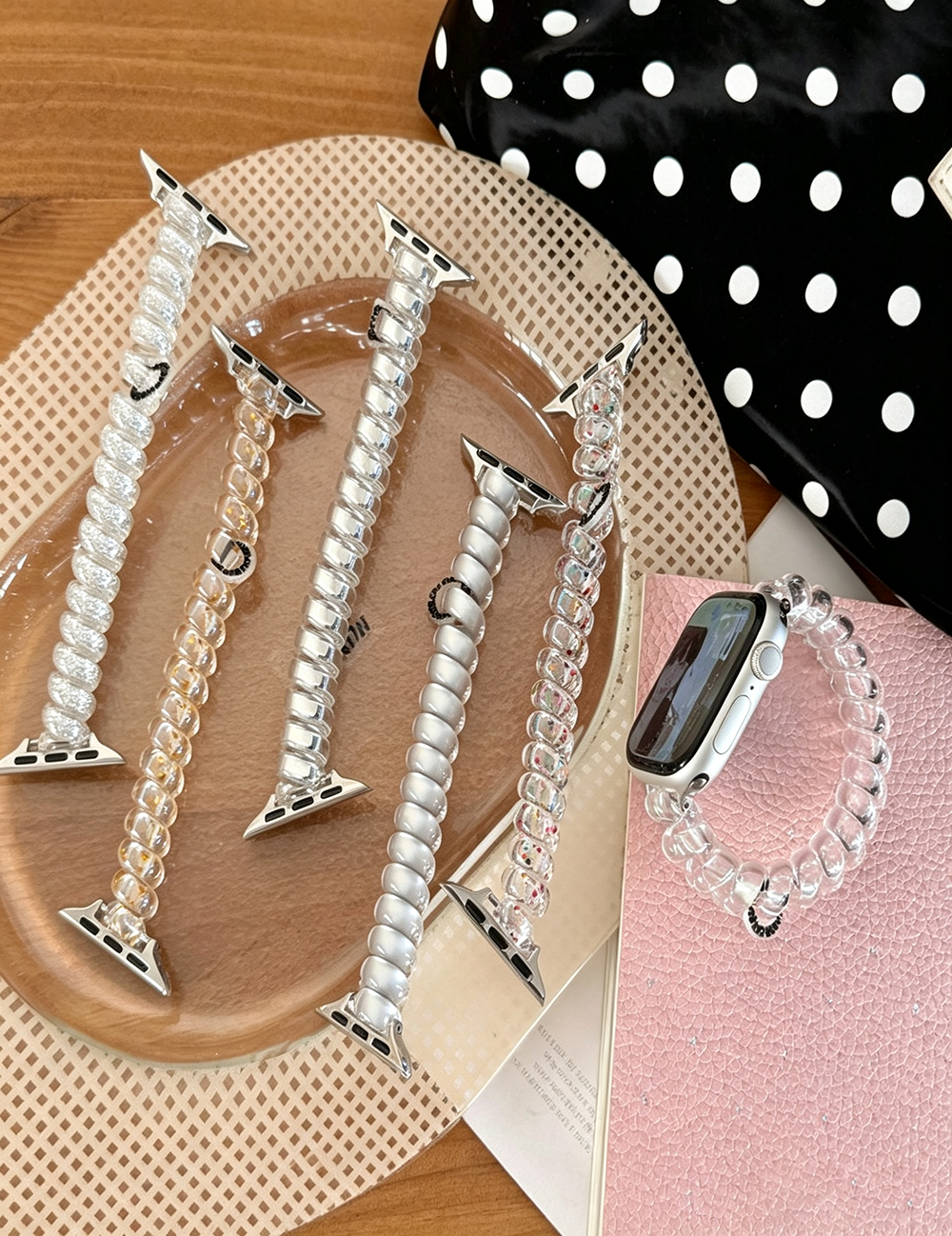 Clear Coil Elastic Watch Band - DippedShop Wholesale - #3091