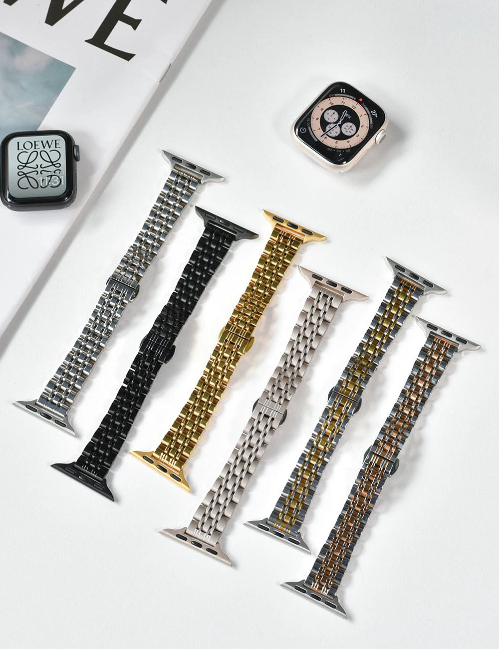 Stainless Steel Slim Watch Band - DippedShop Wholesale - #2131