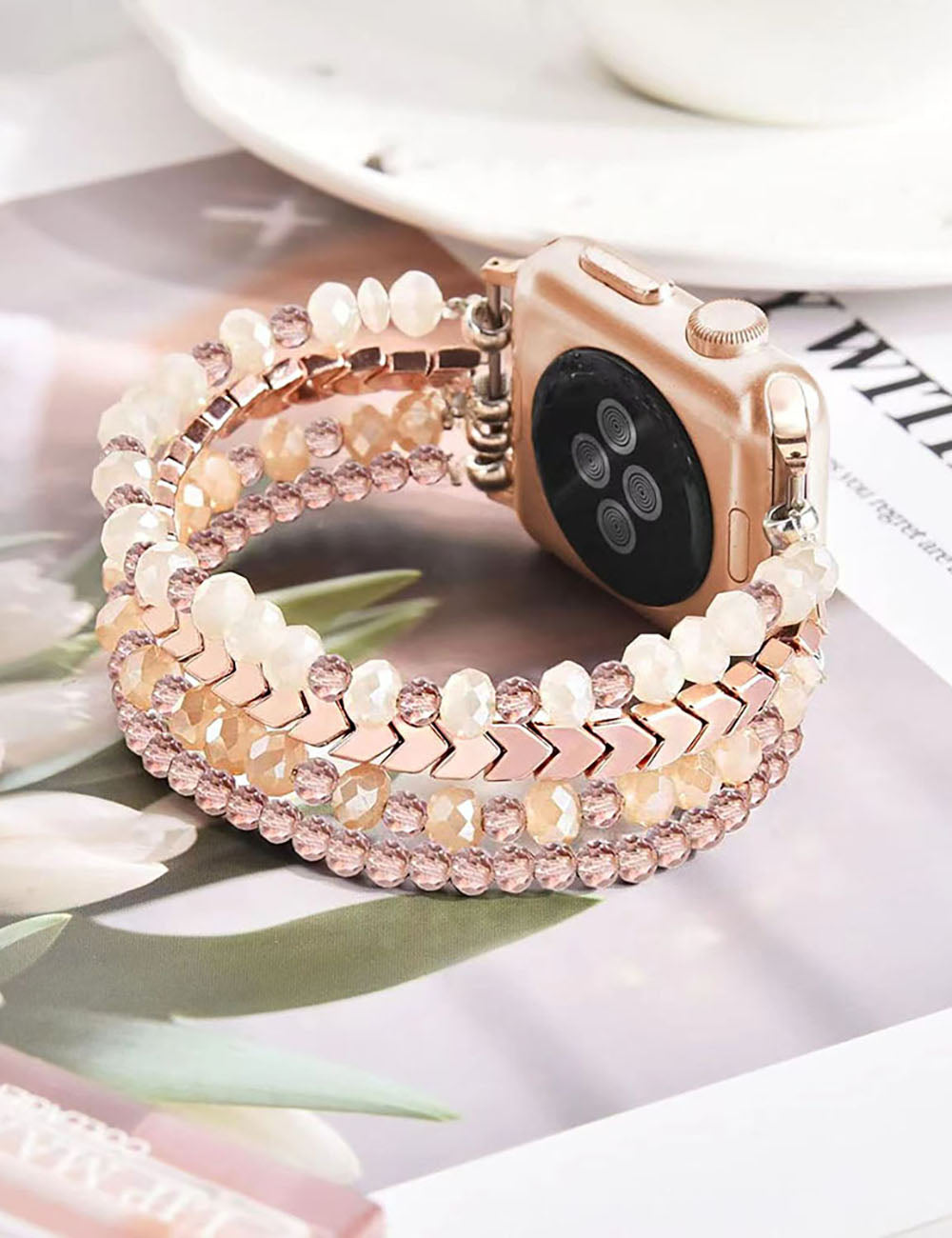 Crystal Beaded Chain Watch Band - DippedShop Wholesale - #4131