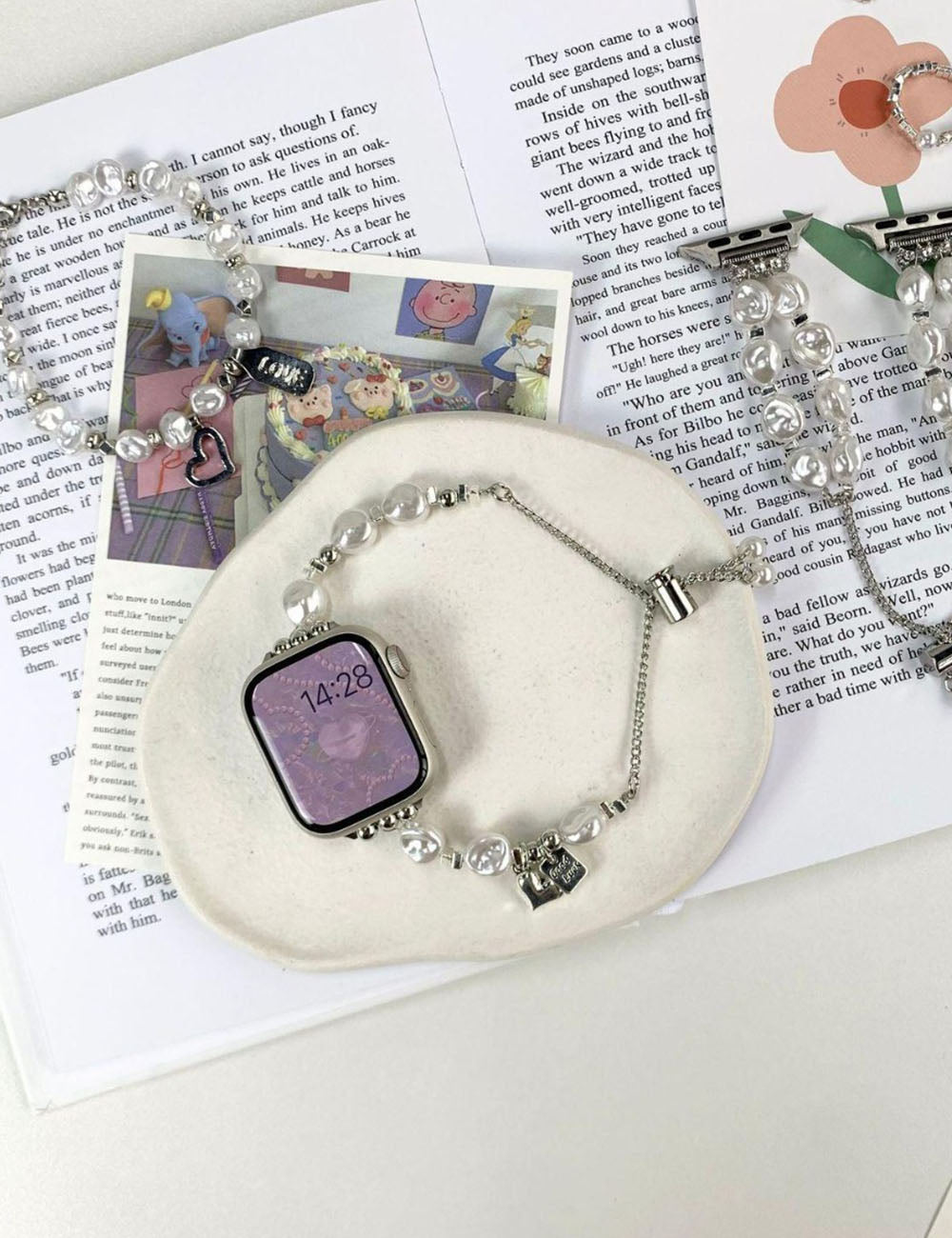 Pearl Chain Watch Band - DippedShop Wholesale - #9075