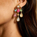 Crystal Teardrop Dangle Earrings - DippedShop Wholesale - #2963