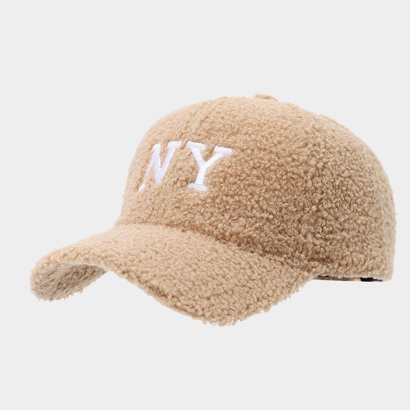 Winter Lamb Wool Letter Embroidery Warm Baseball Cap 6W6HAT527