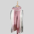 Striped Mohair Tassel Scarf - DippedShop Wholesale - #1267