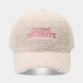 Fashion Bowknot Embroidery Lamb Wool Baseball Cap 6W6HAT526