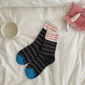 Cotton Striped Crew Socks - DippedShop Wholesale - #4211