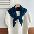 Simple Wool-Blend Solid Color Triangle Knit Scarf 6W6NSC85