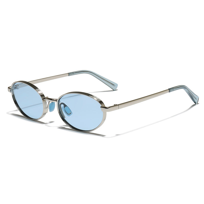 Retro Oval Metal Sunglasses - DippedShop Wholesale - #0627