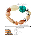 Irregular Acrylic Color Block Bracelet - DippedShop Wholesale - #1075