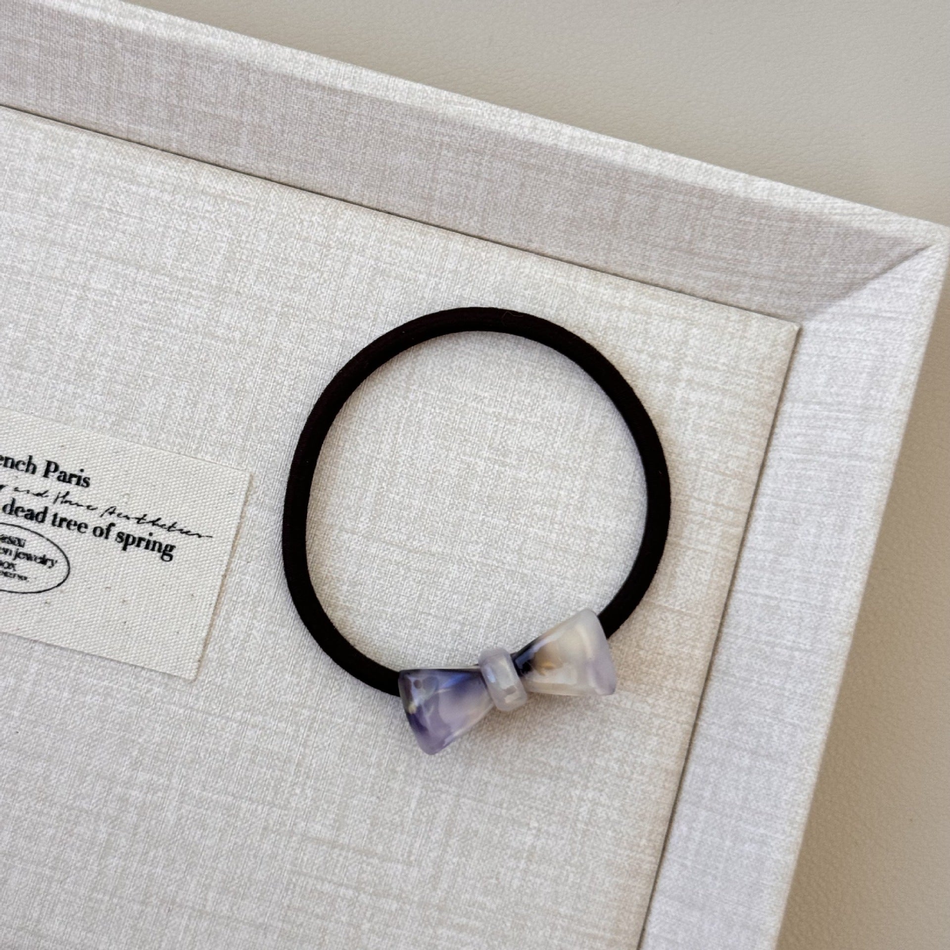 Minimalist Acetate Leopard Bowknot Hair Tie MK2BLW6W6HHT10