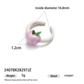 Creative Pumpkin Shape Enamel Open Ring 6W6JRG252