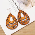 Wooden Butterfly Dangle Earrings - DippedShop Wholesale - #3939