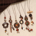 Coconut Shell Pendant Necklace - DippedShop Wholesale - #7043