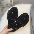 Plush Cherry Embroidered Slippers - DippedShop Wholesale - #1491