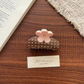 Cute Rhinestone Flower Polka Dots Hair Claw 6W6HCP1637