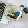 Trendy 3D-Flower Print Travel Toiletry Cosmetic Bag MK2BW6W10BOB397