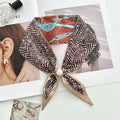 Vintage Floral Print Pearl Solf Silk Scarf MK2BLW6W6NSI64
