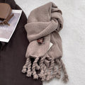Cashmere-Feel Tassel Scarf - DippedShop Wholesale - #8963