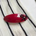 Retro Oval Bowknot Acetate Curved  Hair Clip 8AS6HCP387L