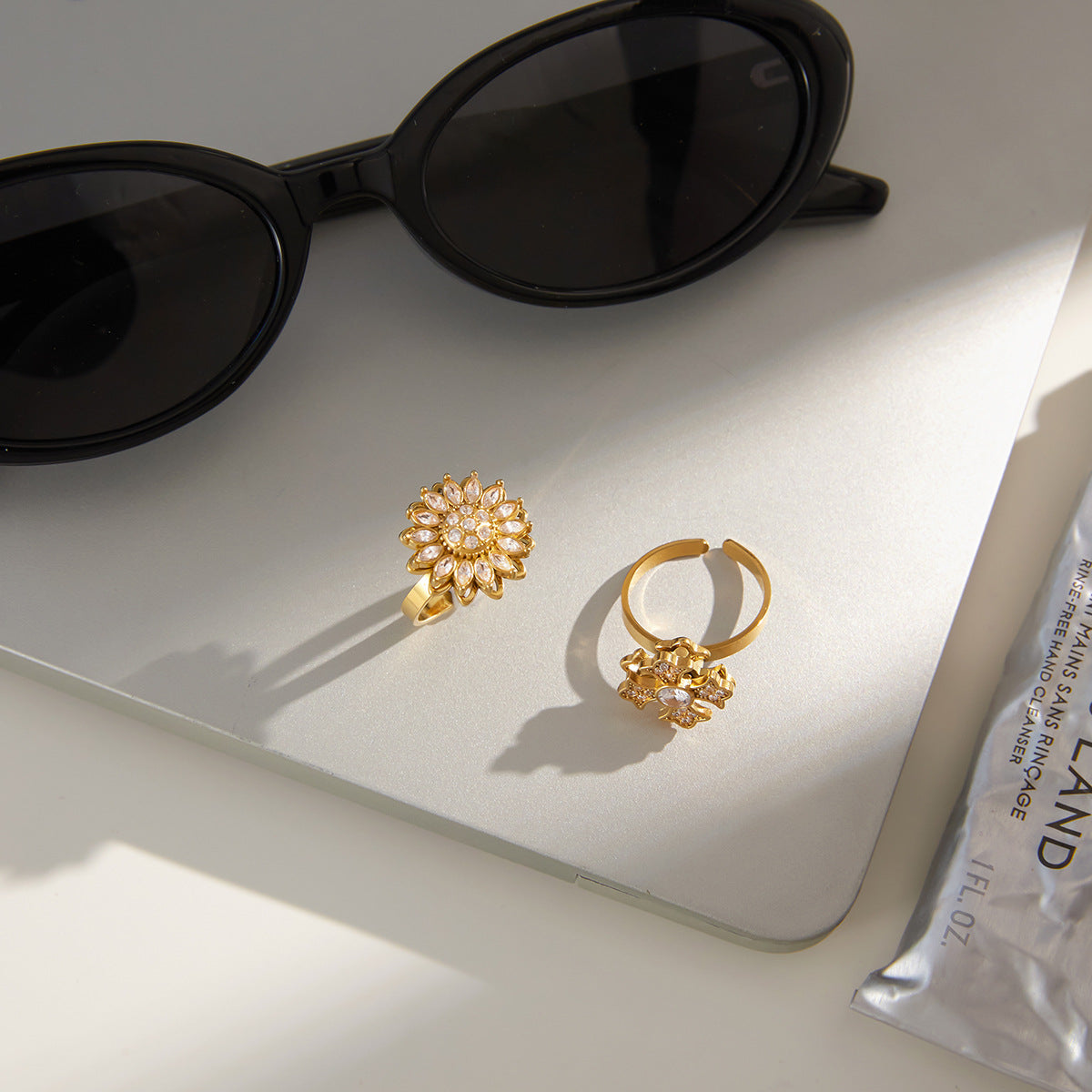 Rotatable Sunflower Ring - DippedShop Wholesale - #2339