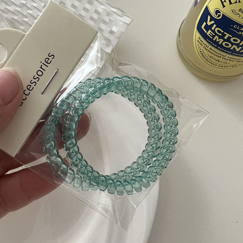Simple Solid Color Telephone Cord Scrunchies 6W6HSR486