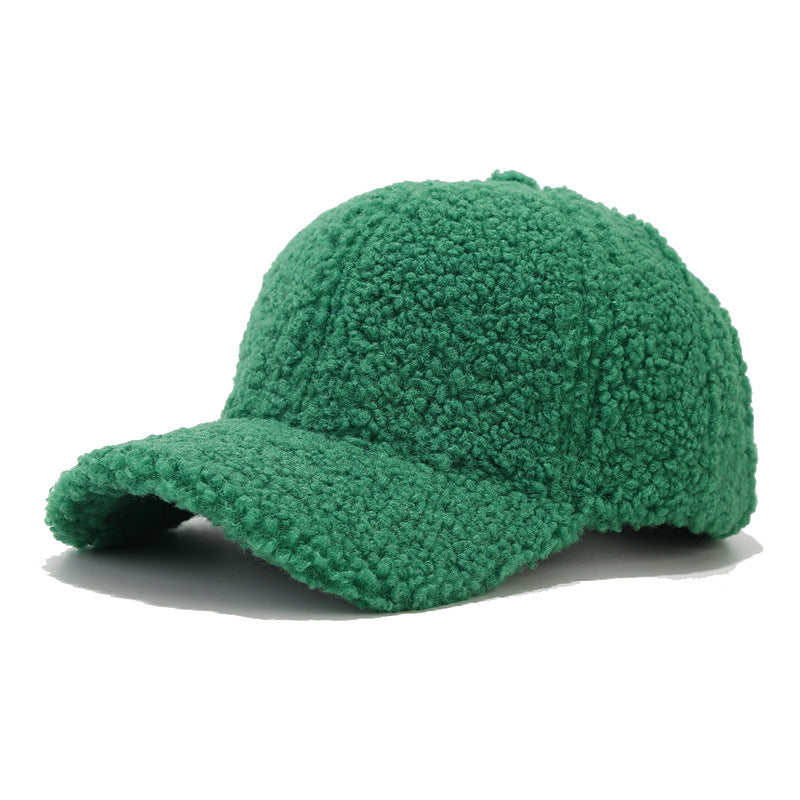 Winter Solid Color Fuzzy Plush Warm Baseball Cap 6W6HAT925