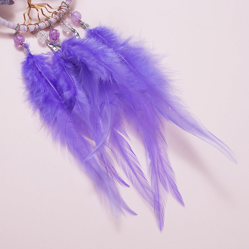 Amethyst Tree Purple Feather Wall Hanging 6H7HLS225