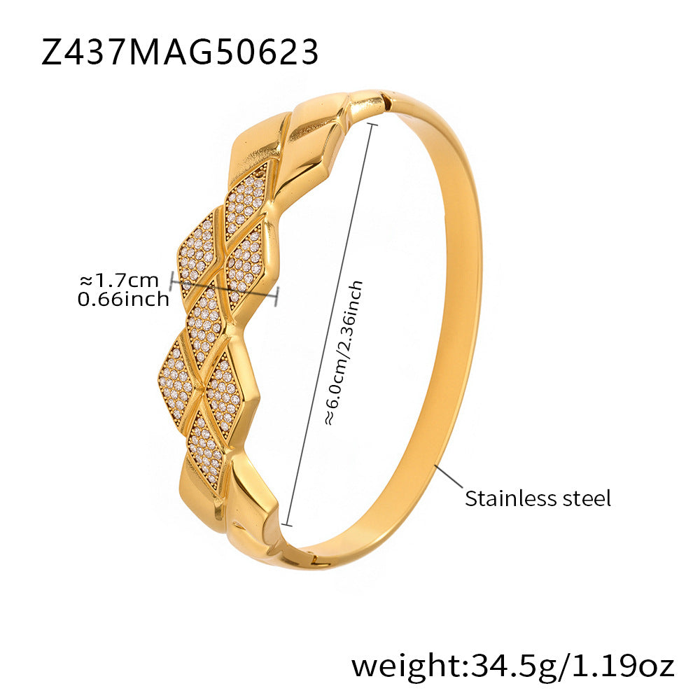 Elegant Cubic Zirconia Geometr - DippedShop Wholesale - #0979