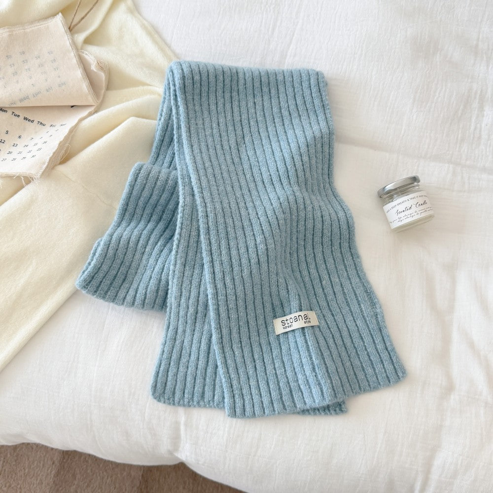 Winter Soft Wool-Blend Warm Knit Scarf 6W6NSC95