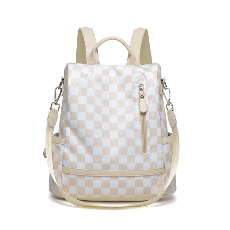 Trendy Checkerboard Pattern Lightweight Backpack 6S10BBG1451