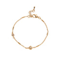 Simple Gold Plated Star Flower Chain Bracelet 6W6JBR530
