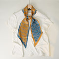 Minimalist Color Block Striped Print Silk Scarf 6W6NSI178