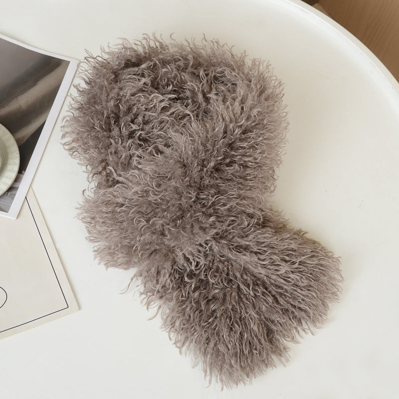 Winter Thick Faux Fur Warm Plush Scarf 6W6NSC81